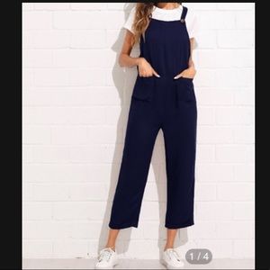 Shein Black Front  Pocket  Pant Jumpsuit, Size XS